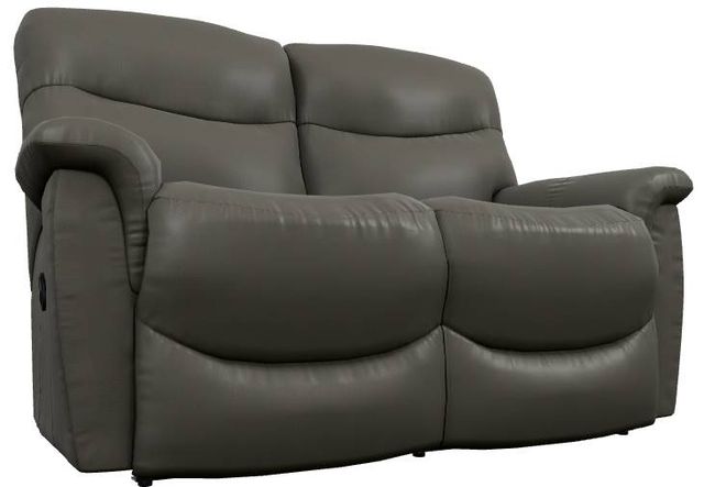 La-Z-Boy® James Charcoal Leather Manual Reclining Loveseat-0