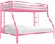 dhp furniture® Dusty Pink Twin/Full Bunk Bed-0