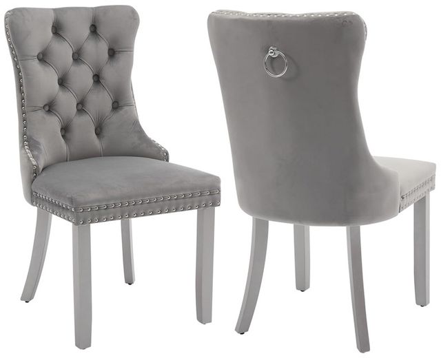 Crown Mark Arabella Light Gray Accent Chair-2