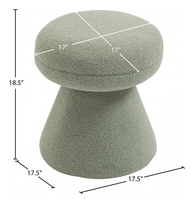 Meridian Furniture Drum Mint Ottoman-2