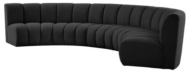 Meridian Furniture Infinity 5-Piece Black Modular Sectional Set-2