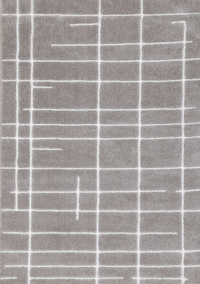 Kalora Interiors Sully Grey/White 5'x8' Area Rug-0