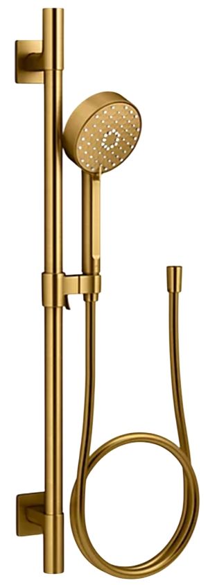 KOHLER® Awaken® G110 Vibrant Brushed Moderne Brass 1.75 GPM 30" Deluxe 3-Function Handshower Kit-0