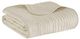 Olliix by Madison Park Cream Tuscany Oversized Quilted Throw with Scalloped Edges-1