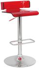 ACME Furniture Rania Chrome/Red Adjustable Swivel Stool -0