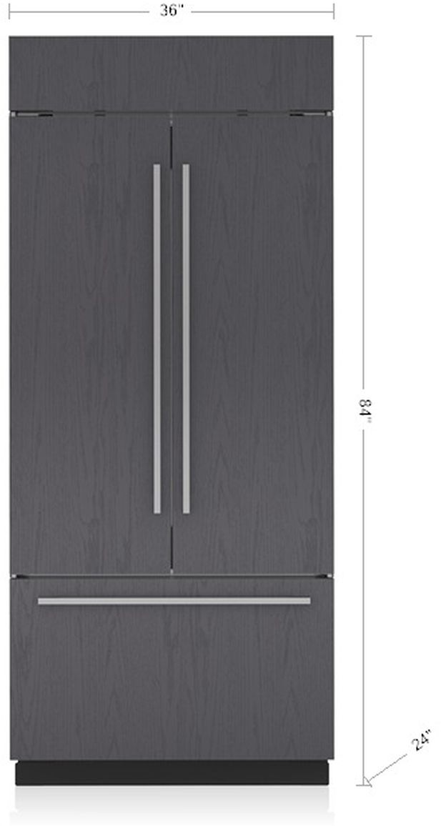 Sub-Zero® Classic Series 36" 20.5 Cu. Ft. Panel Ready French Door Refrigerator and Freezer-3