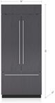 Sub-Zero® Classic Series 36" 20.5 Cu. Ft. Panel Ready French Door Refrigerator and Freezer-3
