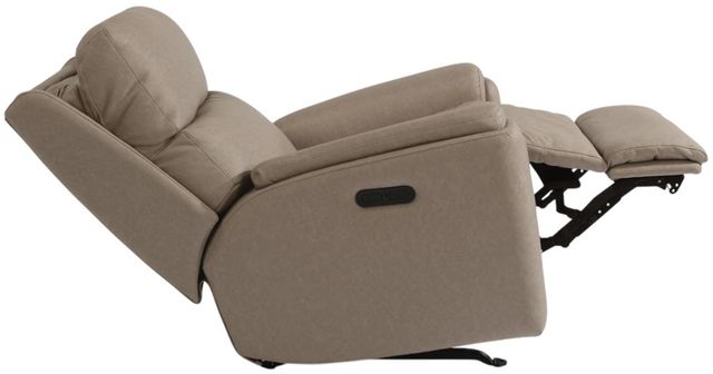 Flexsteel® Rio Gray Flint Power Rocking Recliner with Power Headrest-2
