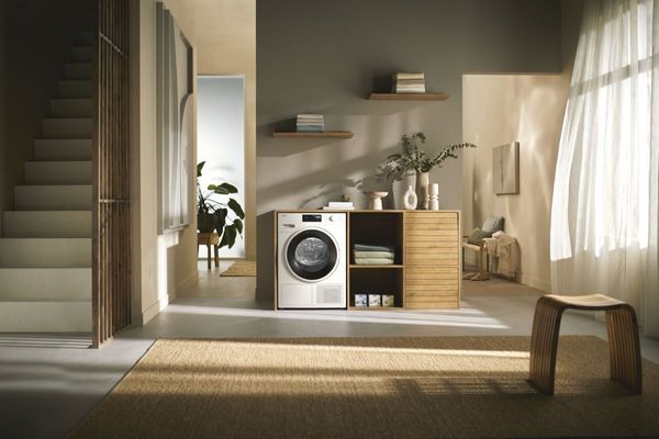 Miele 24" Lotus White Front Load Ventless Electric Dryer
