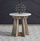 Liberty Furniture Berkley Square Linen Round End Table with Khaki Base-1
