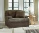 Benchcraft® Aylesworth Chocolate Chair and a Half-4