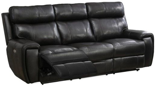 Mazin Furniture Granger Black Dual Power Recliner Sofa-1