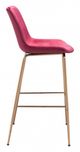 Zuo® Tony Red and Gold Bar Chair-2