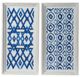 A & B Home 2-Piece Blue/White Abstract Wall Decor Sculpture Set-0