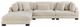 Mazin Furniture Traverse 4-Piece Beige Modular Sectional with Ottoman-1