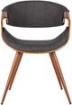 Armen Living Butterfly Charcoal/Walnut Dining Arm Chair-4