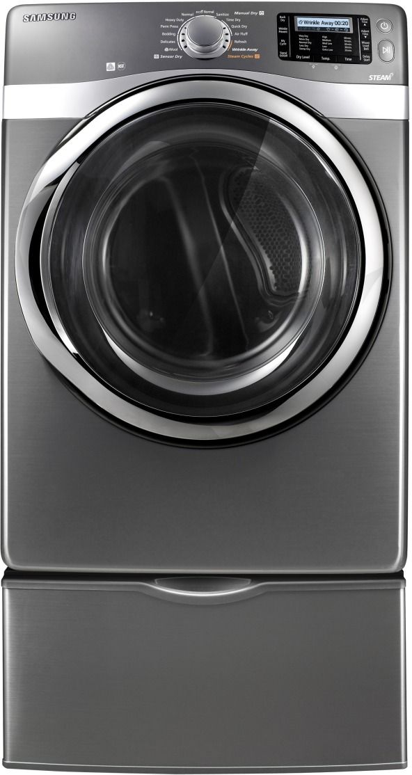 Samsung 7.5 Cu. Ft. Stainless Platinum Electric Steam Dryer-2