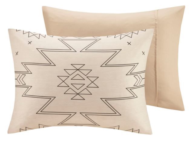 Olliix by Intelligent Design Tate Natural Twin/Twin XL Printed Comforter Set with Chenille Trim-4