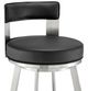 Armen Living Flynn Black/Brushed Stainless Steel 30'' Bar Stool-4