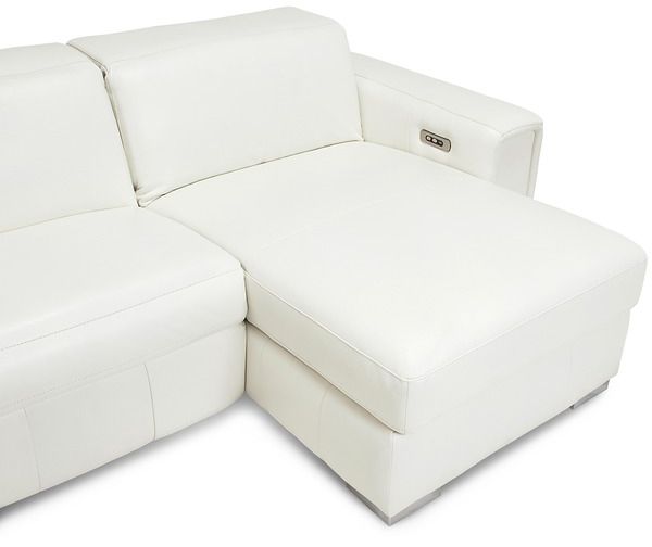 Palliser® Furniture Customizable Titan White Power Reclining Right-Arm Facing Sofa Sectional and Chaise-1