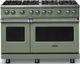 Viking® 5 Series 48" Eucalyptus Pro Style Gas (NG) Range with Polished Chrome Trim-0