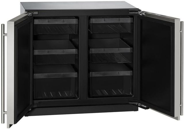 U-Line® 3000 Series 6.9 Cu. Ft. Stainless Steel Under the Counter Refrigerator-1