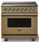 Viking® 5 Series 36" Golden Hour Pro Style Induction Range with Brushed Brass Trim-0