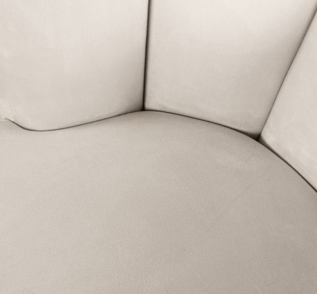 Meridian Furniture Lily Cream Velvet Swivel Chair-3