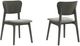 Armen Living Kalia 2-Piece Gray Dining Chair Set-2