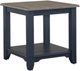 Liberty Furniture Summerville Gray Square End Table with Navy Base-0