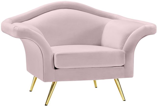Meridian Furniture Lips Pink Velvet Chair-1