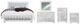 Global Furniture USA Santorini 5-Piece Metallic White Youth Full Bedroom Set-0