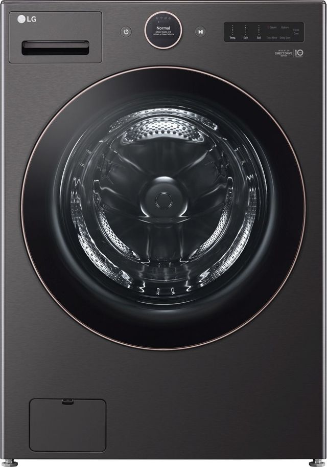 LG Black Steel Front Load Washer & Electric Dryer Laundry Pair-1
