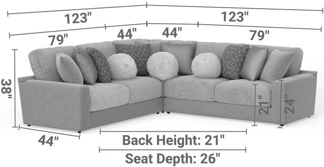 Jackson Furniture Canyon 3-Piece Fawn/Umber Modular Sectional-2