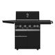 FORNO® Alta Qualita 3 Burner 90" Black Outdoor Kitchen Kit-5