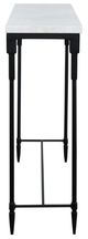 Uttermost® Bourges White Marble Top Console Table with Satin Black Base-4