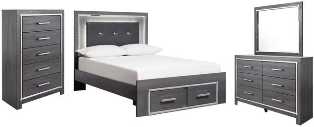 Signature Design by Ashley® Lodanna 3-Piece Gray Full Panel Bed Set-0