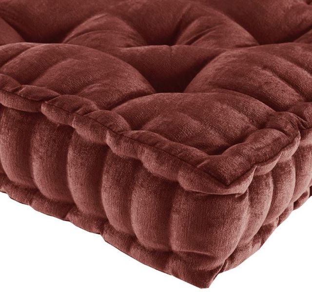 Olliix by Intelligent Design Azza Spice 20" x 20" Poly Chenille Square Floor Pillow Cushion-2