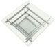 VIG Furniture Modrest Upton Clear/Stainless Steel Modern Square Coffee Table-1