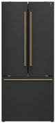 FORNO® Espresso Gallipoli 30 in. 17.5 Cu. Ft. Black Counter Depth French Door Refrigerator-1