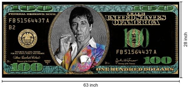 Classy Living Expressive Scarface Money Wall Art-2