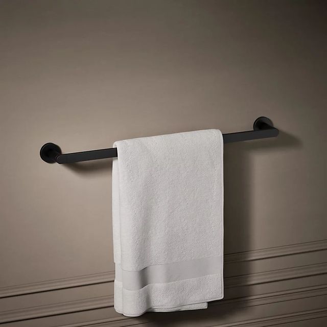 KOHLER® Composed® Matte Black 24" Towel Bar-1