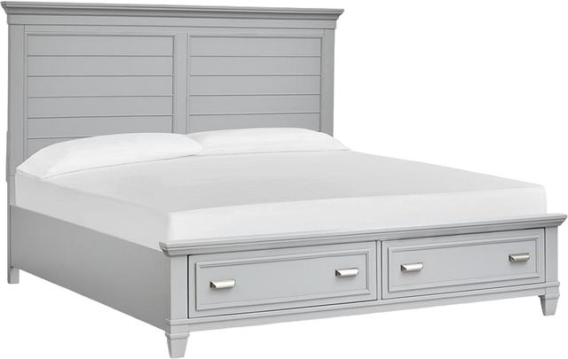 Magnussen Home® Charleston Harbor Gray California King Panel Storage Bed-1