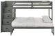 Elements International Sami Gray Twin Over Full Bunk and Loft Bed-2