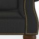 La-Z-Boy® Pembroke Charcoal Loveseat with Brass Nailhead Trim-5