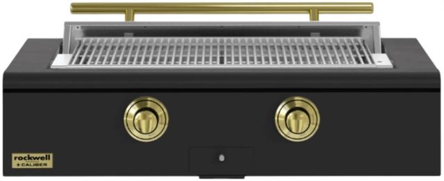 Caliber™ Rockwell Social 2-Burner Ultra Matte Black Built-In Natural Gas Grill with Brass Hardware-0