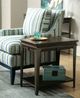 Hammary® Composite Espresso Charging Chairside Table with Antique Nickel Frame-1