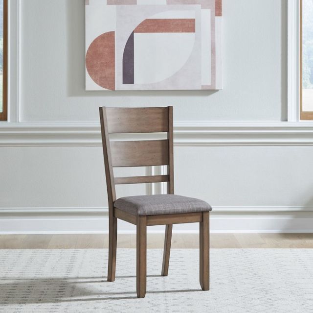 Liberty Furniture Brook Bay Gray/Sandstone Slat Back Side Chair-1