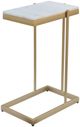 Moe's Home Collection Sulu White Marble Rectangular C-Table with Gold Frame-2
