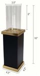 A & B Home Gold Pillar Hurricane On Stand-2